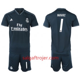 Real Madrid Fodboldtrøjer NAVAS 1 Børn Udebanesæt 2018/19 Kort ærmer